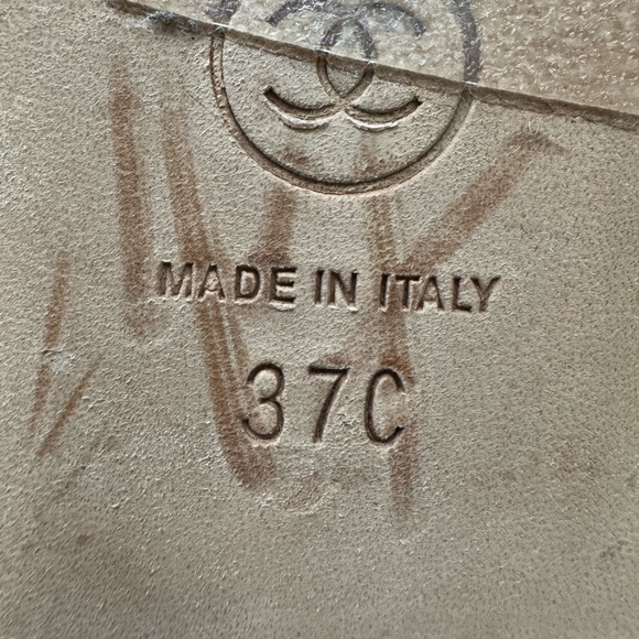 Chanel Lambskin Grosgrain Chain Cap Toe Flats 37 - Picture 12 of 12